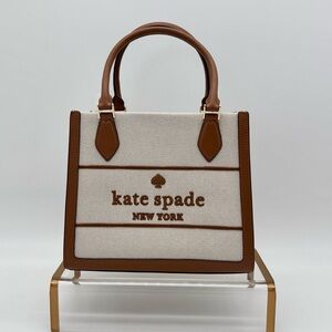 Kate Spade Ellie Canvas Small Tote Warm Gingerbread
